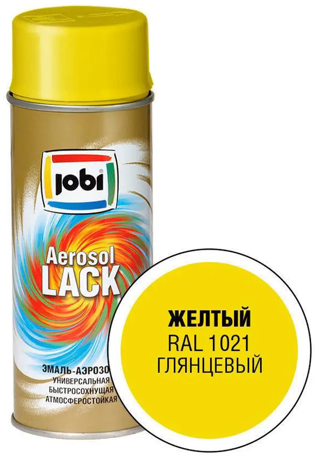 90359687 Эмаль JOBI 27402 глянцевый цвет желтый 400 мл STLM-0854791
