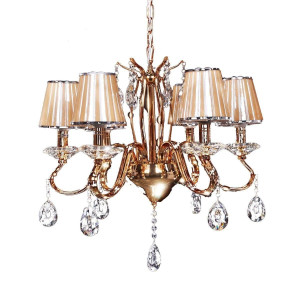 90610575 Люстра потолочная LDP 9267-6 GD Finezzia 6 ламп 16 м² цвет золото STLM-0306873 LUMINA DECO