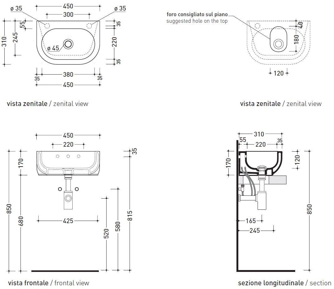 Ps31lm Накладная раковина на столешницу  овальная Ceramica Flaminia Pass - Вид №1