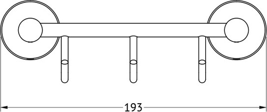 NOS 024 Штанга с 3-мя крючками 20 cm FBS Nostalgy - Вид №1