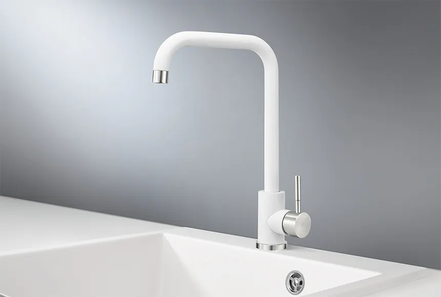 ST-4033, БЕЛЫЙ СМЕСИТЕЛЬ КУХОННЫЙ GRANULA Standart ST-4033-ST37