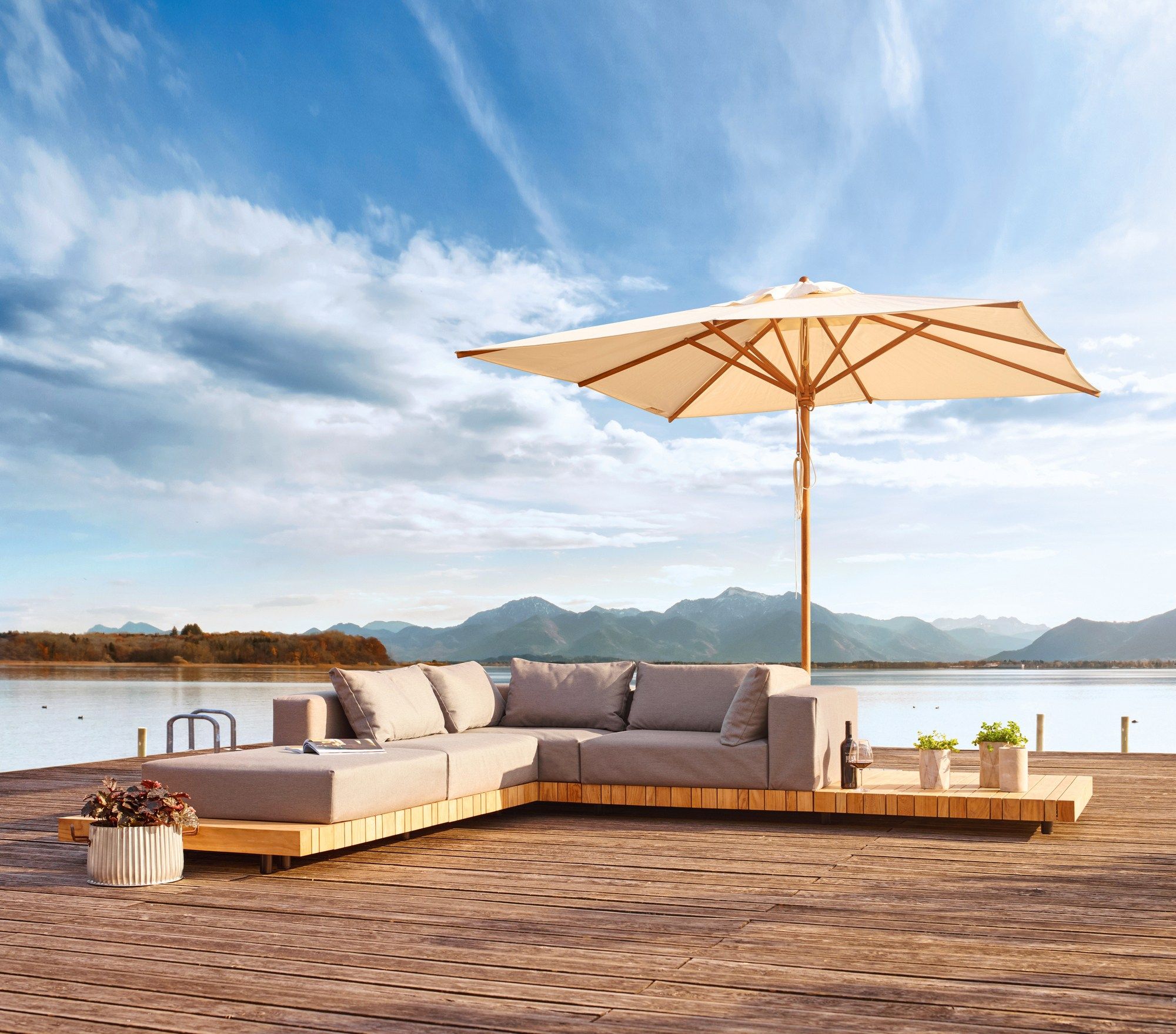 Садовый диван из тикового дерева solpuri Плато ARCH-00033669 - Вид №4