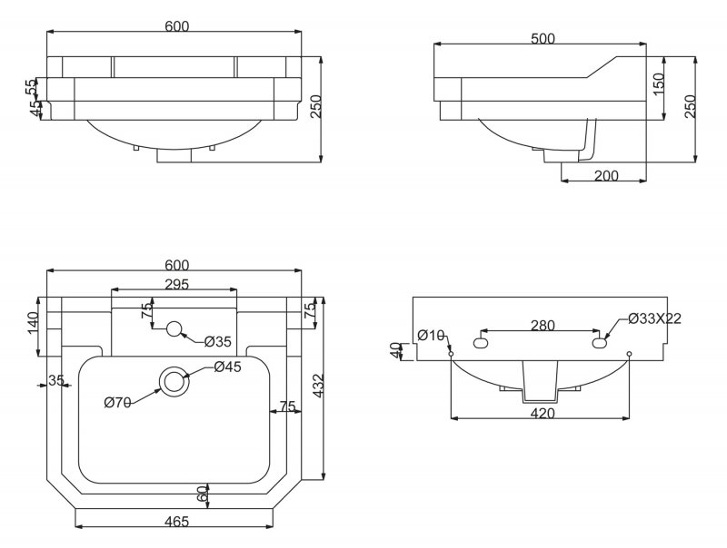 Раковина BelBagno TREVI Напольная раковина стоящая овальная BELBAGNO  - Вид №5