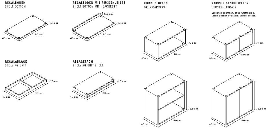 BENE Модульный книжный шкаф открытого типа Studio sun-id-1369066 - Вид №8