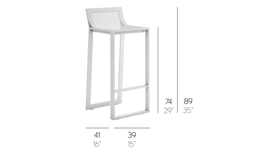 Термолаккированный алюминиевый стул GANDIABLASCO Blau ARCH-00010160 - Вид №1