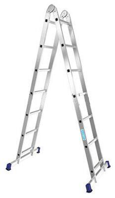 Алюминиевая профессиональная двухсекционная шарнирная универсальная лестница T 207