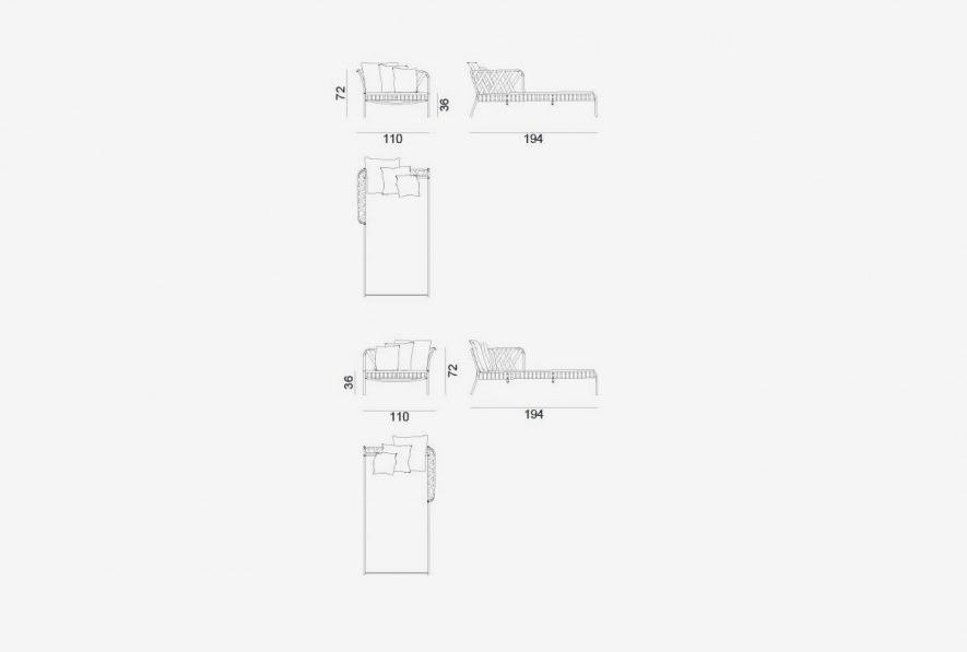 Gervasoni Мягкая садовая кушетка Gervasoni outdoor sun-id-1379303 - Вид №9