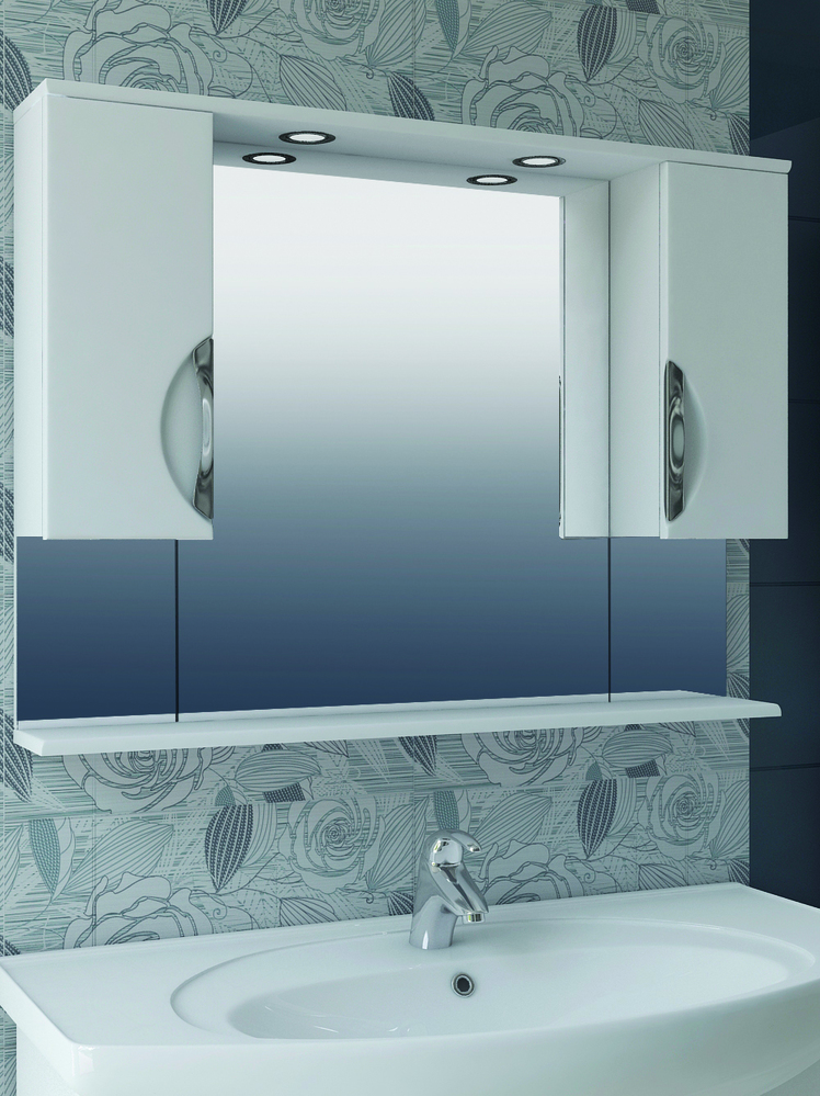 Зеркало Callao 1000 со спотом1000⨉160⨉700 мм белый VIGO sun-id-665292 - Вид №1