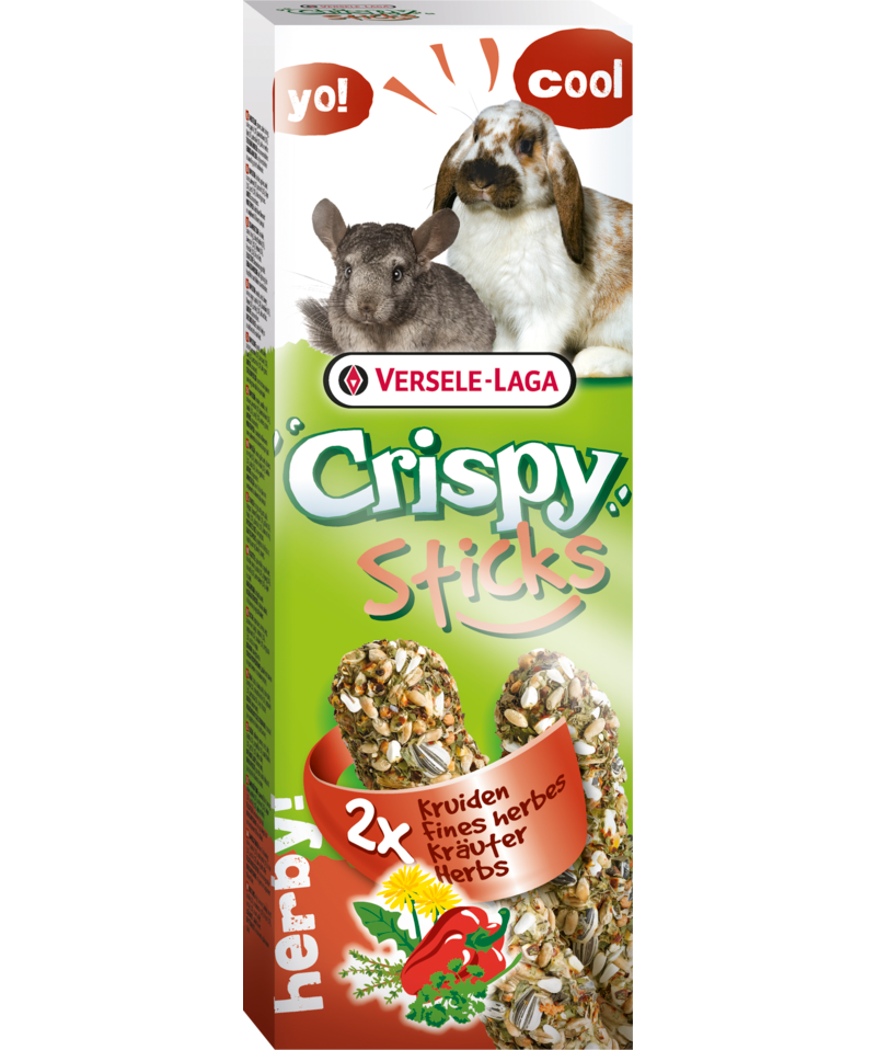 ПР0033922 Лакомство для грызунов Crispy палочки для кроликов и шиншилл с травами 2х55г VERSELE-LAGA 