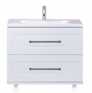 Тумба напольная Марта - 60 белая факт. с раковиной EVVA 60 D