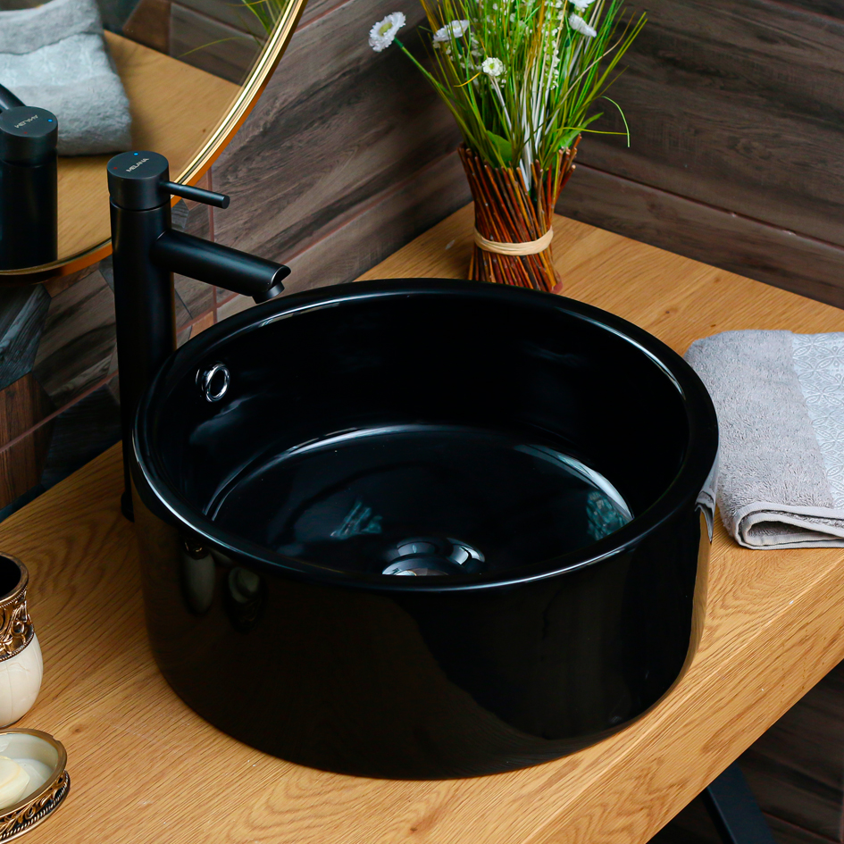 Накладная раковина melana mln-7076b (черная) 7076b-805