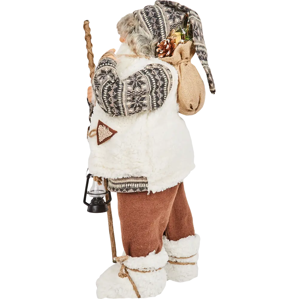Фигурка декоративная «Дед Мороз с фонарем», 60 см, пластик, цвет бежевы/серебристый RELANCE STLM-2043921 - Вид №3