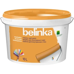 Краска водно-дисперсионная моющаяся для внутренних стен Belinka B1 10 л