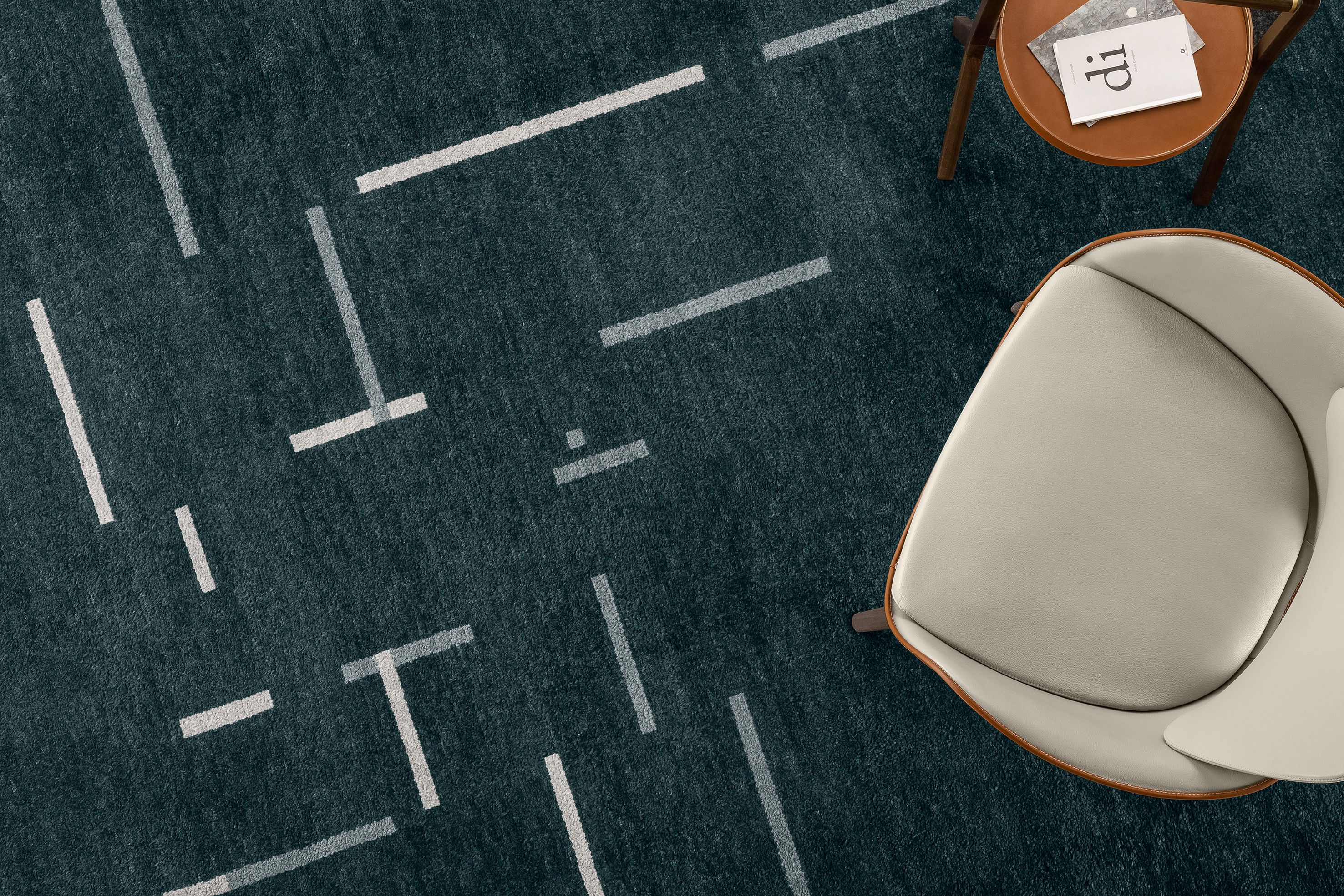 Прямоугольный ковер ручной работы из шерсти Poltrona Frau коллекция-мебель и аксессуары ARCH-00013466