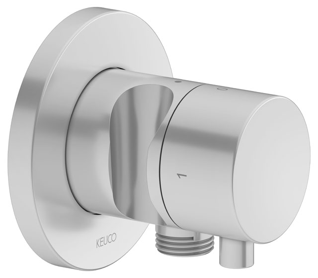 59557131201 Встраиваемый запорный вентиль с переключателем на 2 потребителя, выводом для шланга и держателем лейки DN 15 KEUCO IXMO - Вид №6