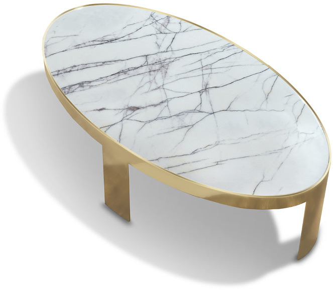 590/47 Infinity овальный металлический коктейльный стол - giorgio collection