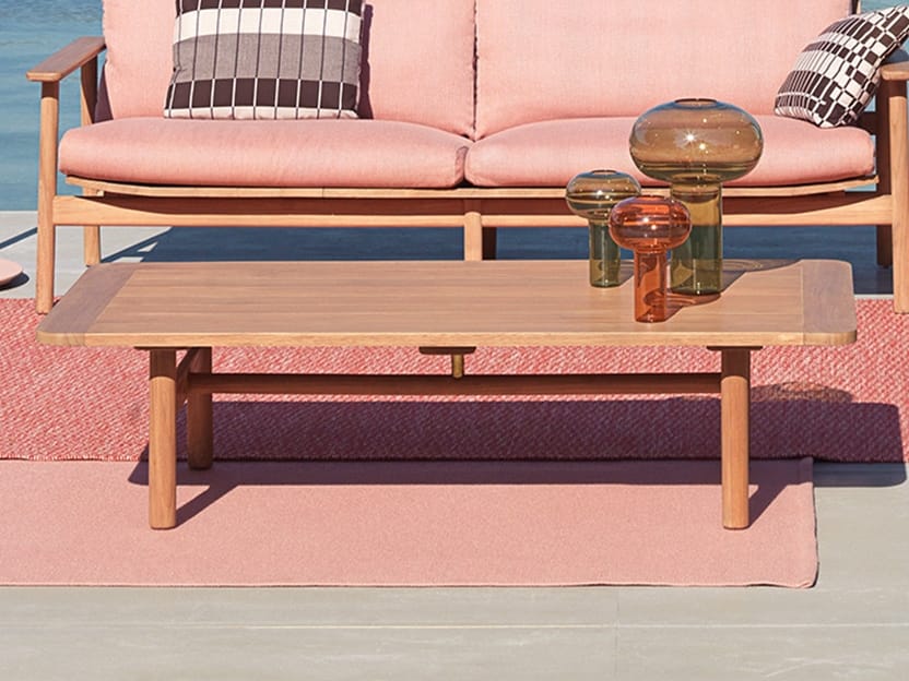 Низкий прямоугольный стол из тикового дерева Kettal ARCH-00002064