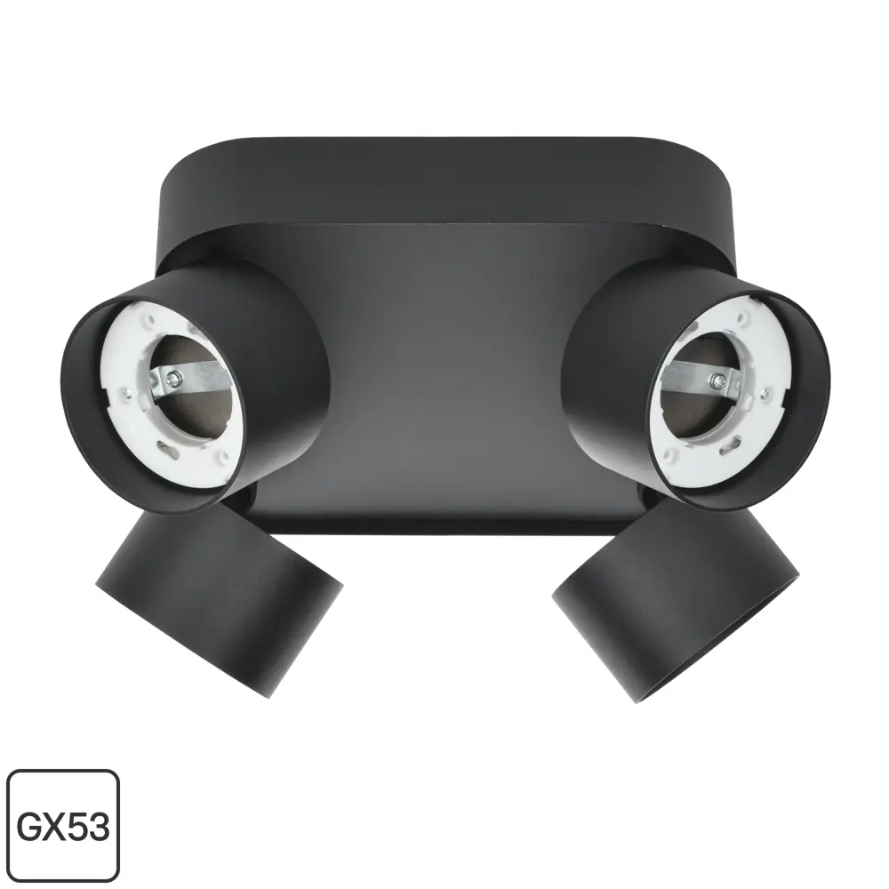 Спот поворотный IEK 4044 4 лампы GX53 6 м² цвет черный STLM-2189847