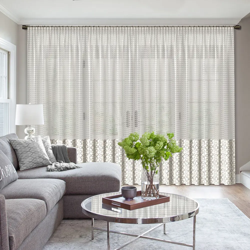 Тюль на ленте Завиток 250x260 см цвет бежевый GARDEN STLM-2206565 - Вид №4