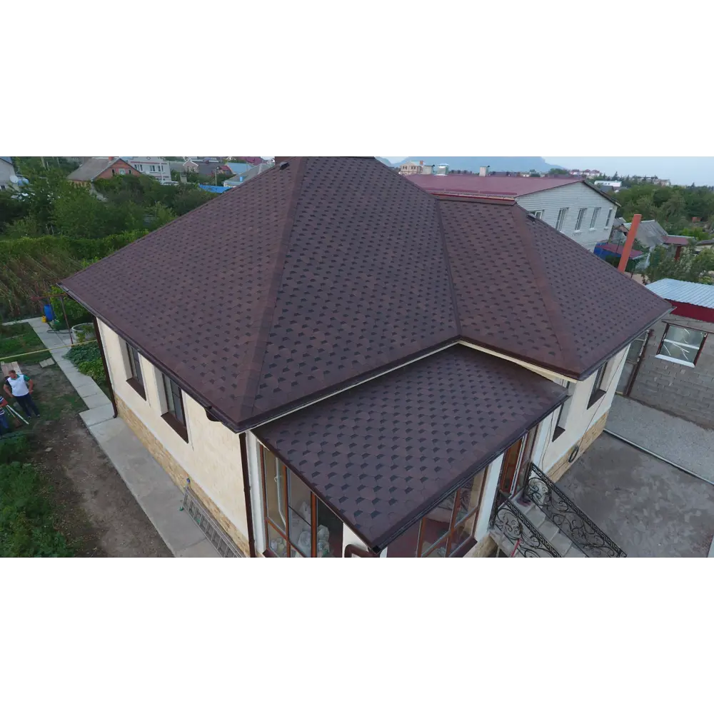 Гибкая черепица Docke Pie Евразия шестигранник коричневый 3 м² DÖCKE STLM-2010701 - Вид №6