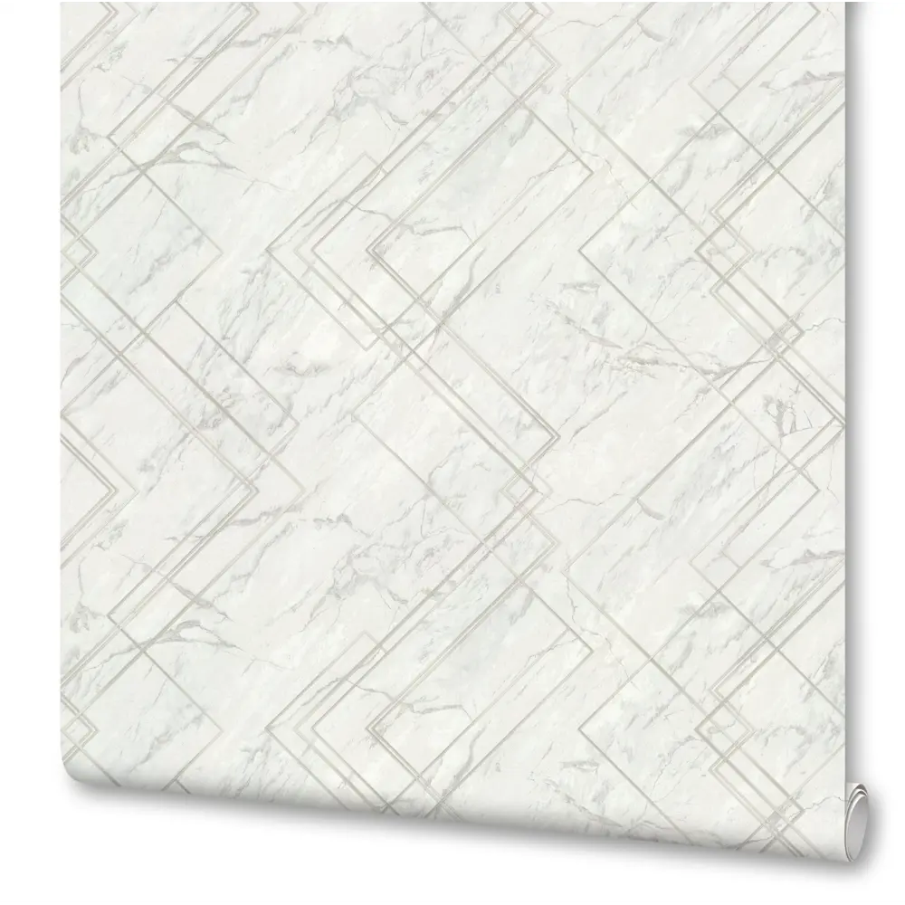 INSPIRE Флизелиновые обои Kalkut серые с геометрическим узором 89348911