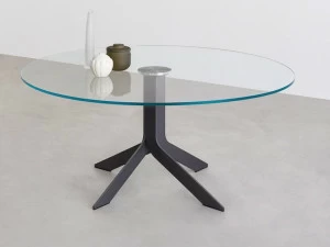 Desalto Круглый стол из стали и хрусталя