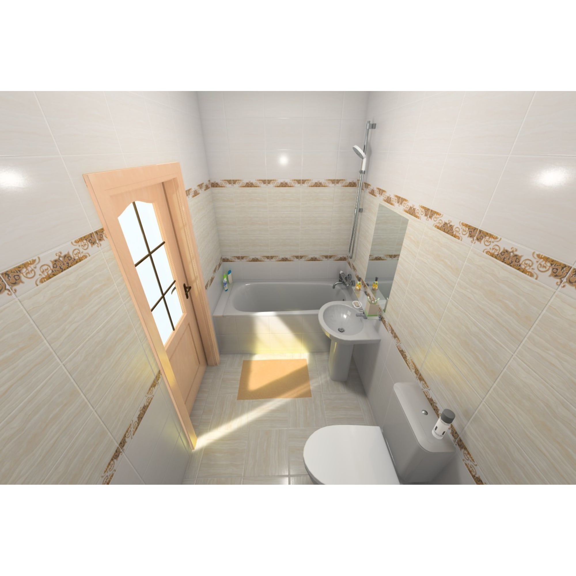 17101001 Бордюр « В» 25х6.5 см Монте-Карло Santreyd  - Вид №4