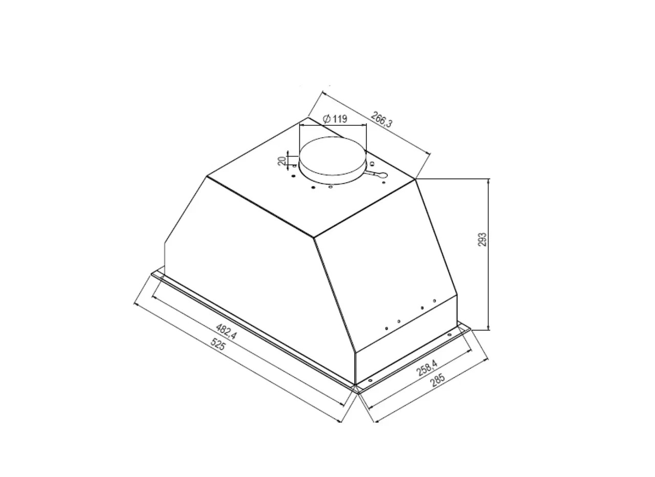 9008315 Вытяжка полновстраиваемая DeLonghi COSETTA 515 BB белый/белый STDN-0067058 - Вид №12
