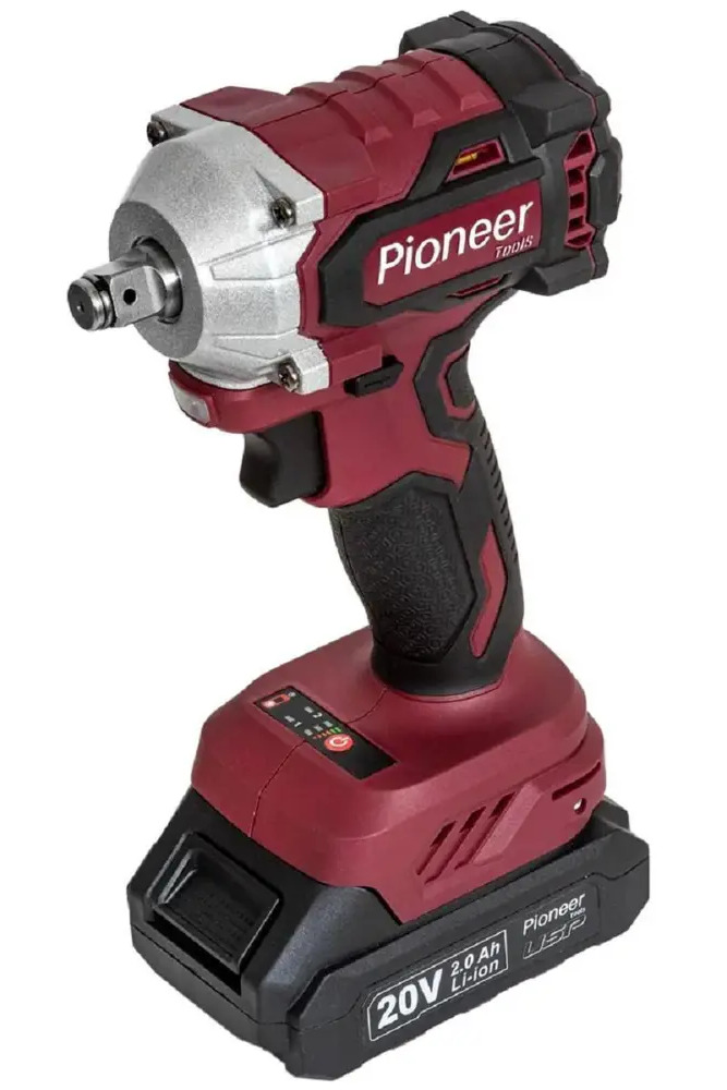 91665314 Гайковерт аккумуляторный бесщеточный Pioneer CIW-M20V2-01CB USP, 20 В Li-Ion 1x2 Ач, 450 Нм STLM-0846631