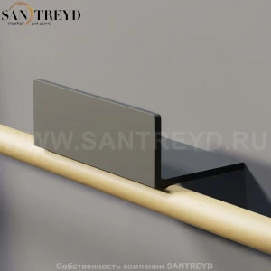 Agape DOT LINE Полка для душа черная ADTL0465.N