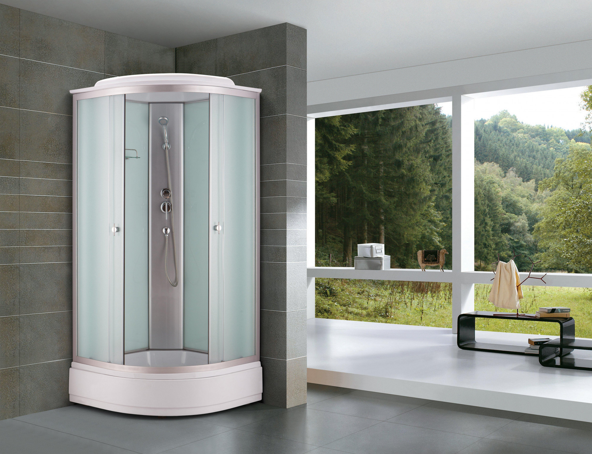 Душевая кабина NG- 3301-14 (900х900х2150) низкий поддон(26см) стекло МАТОВОЕ Niagara Classic 33011424