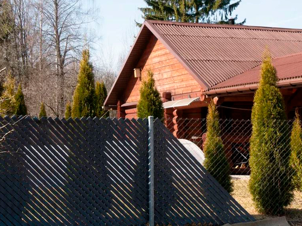 Заборная лента коричневая 48 мм ГеоПластБорд GPBST-175 - Вид №5