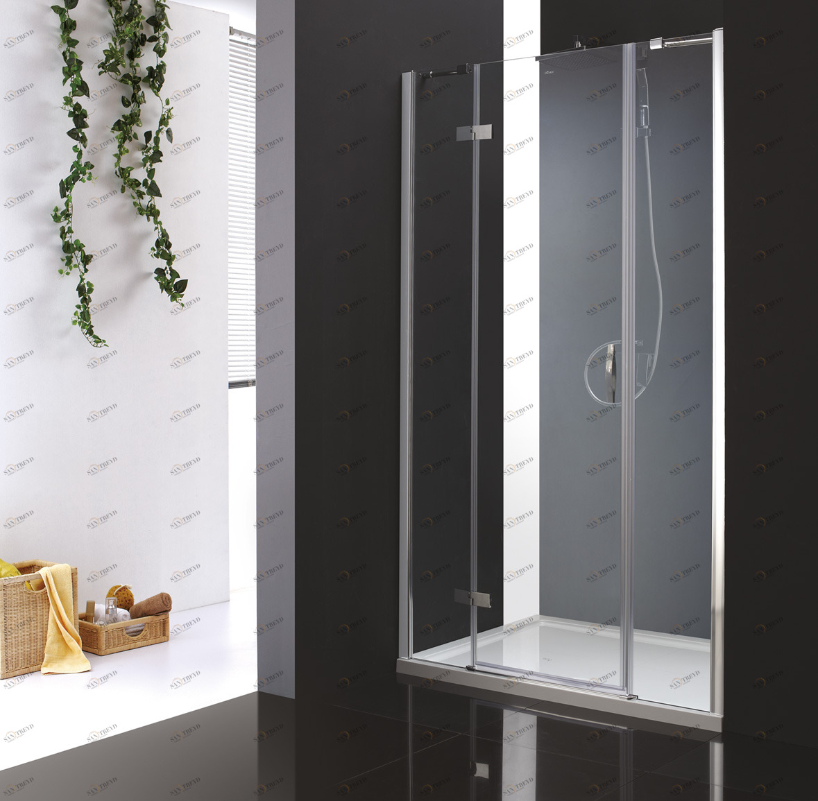Душевая дверь в нишу CEZARES BERGAMO-W-B-13-40+60/30-P-Cr-L