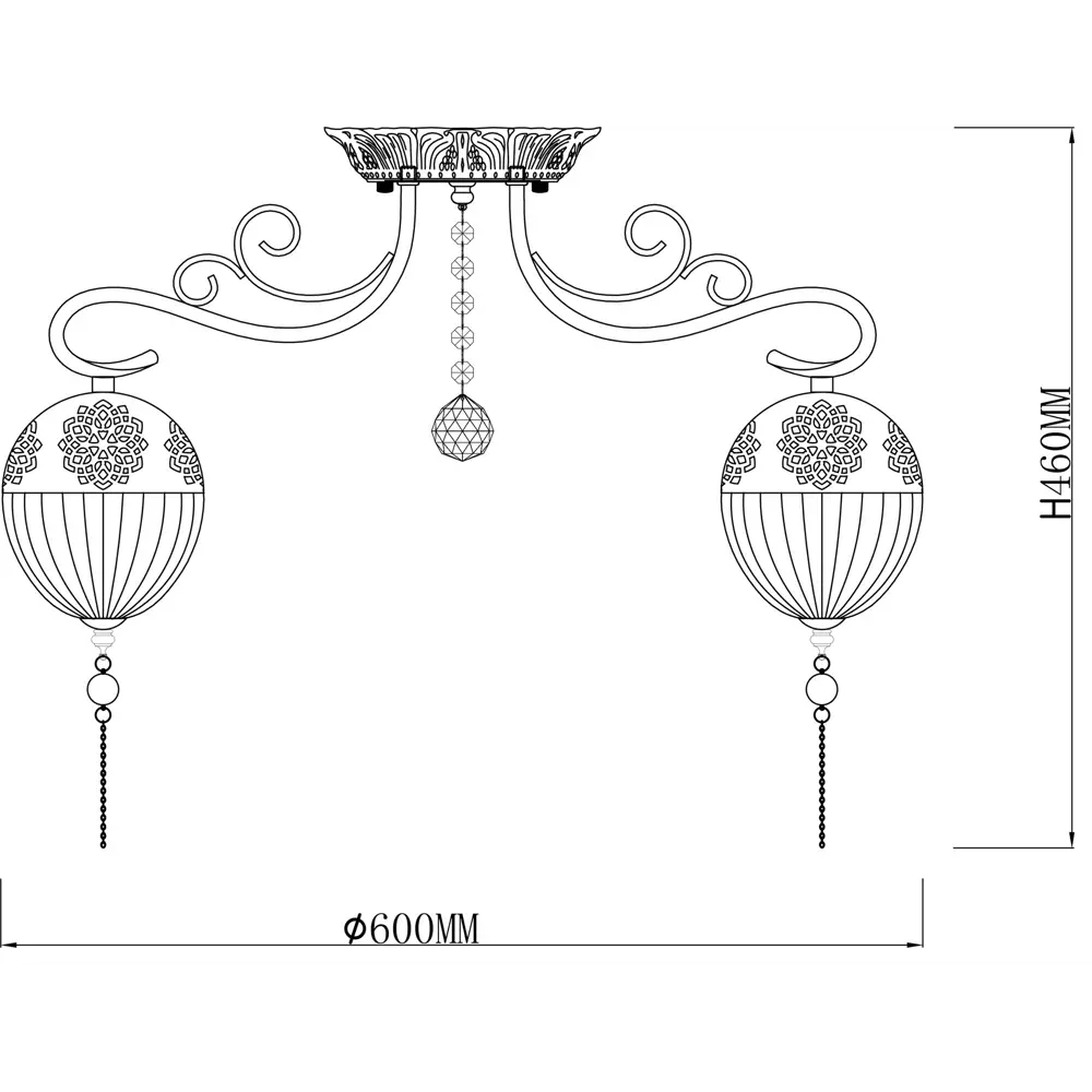 Люстра «Grace» 655/3PL 3хЕ14х40 Вт цвет белый/золотой Escada STLM-2060600 - Вид №13