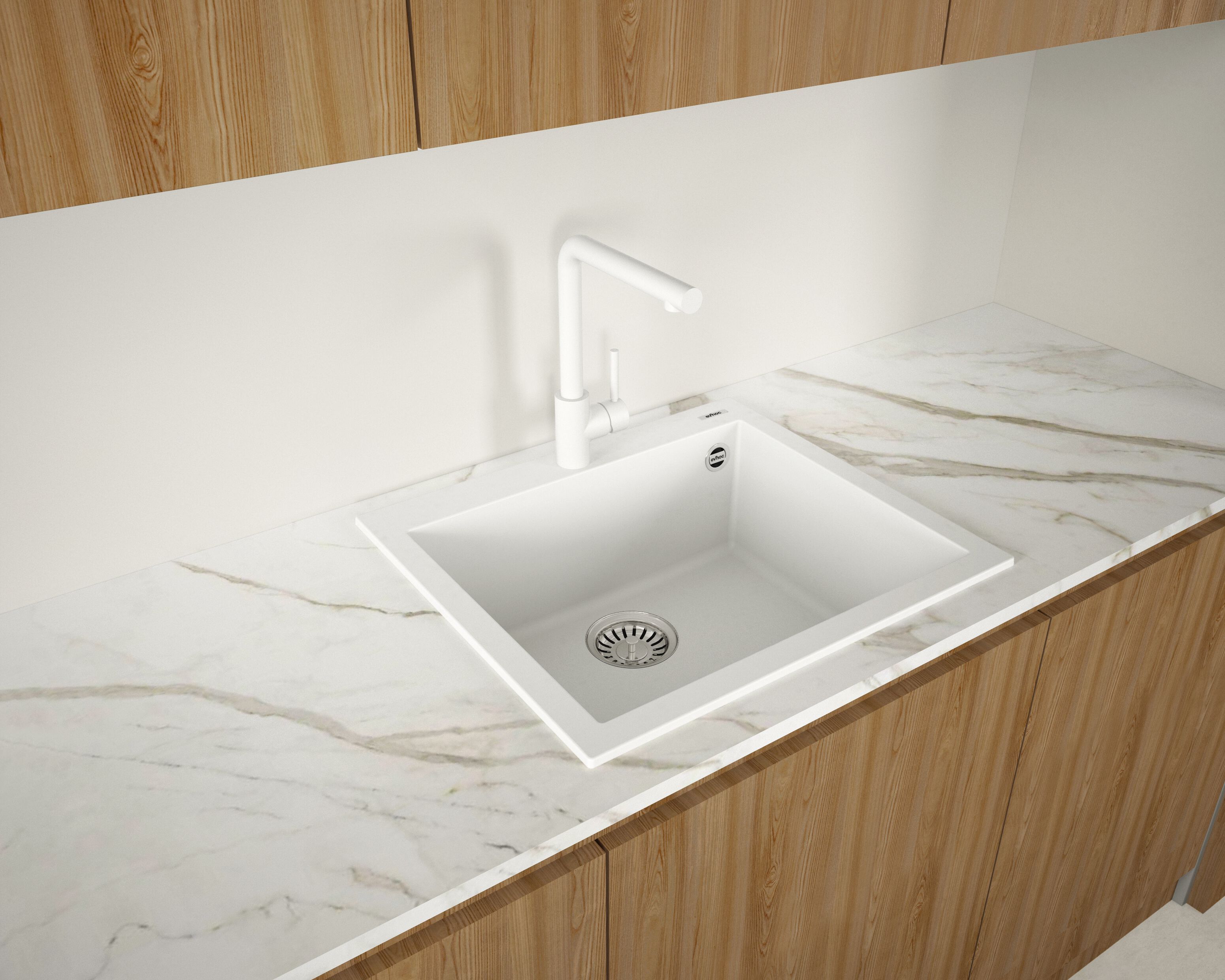 Встроенная раковина с одной чашей из Куарзита Evhoc Unicum ARCH-00102893 - Вид №1