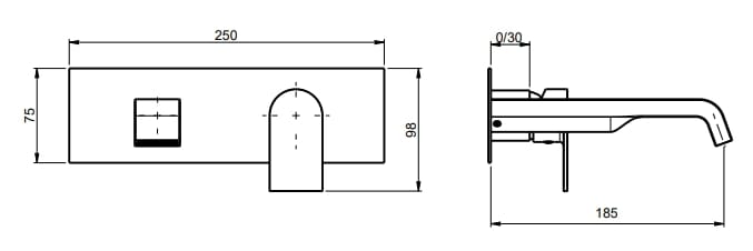 Однорычажный настенный смеситель для раковины с ограничителем расхода Rubinetterie Frattini Птолемей ARCH-00028415 - Вид №10