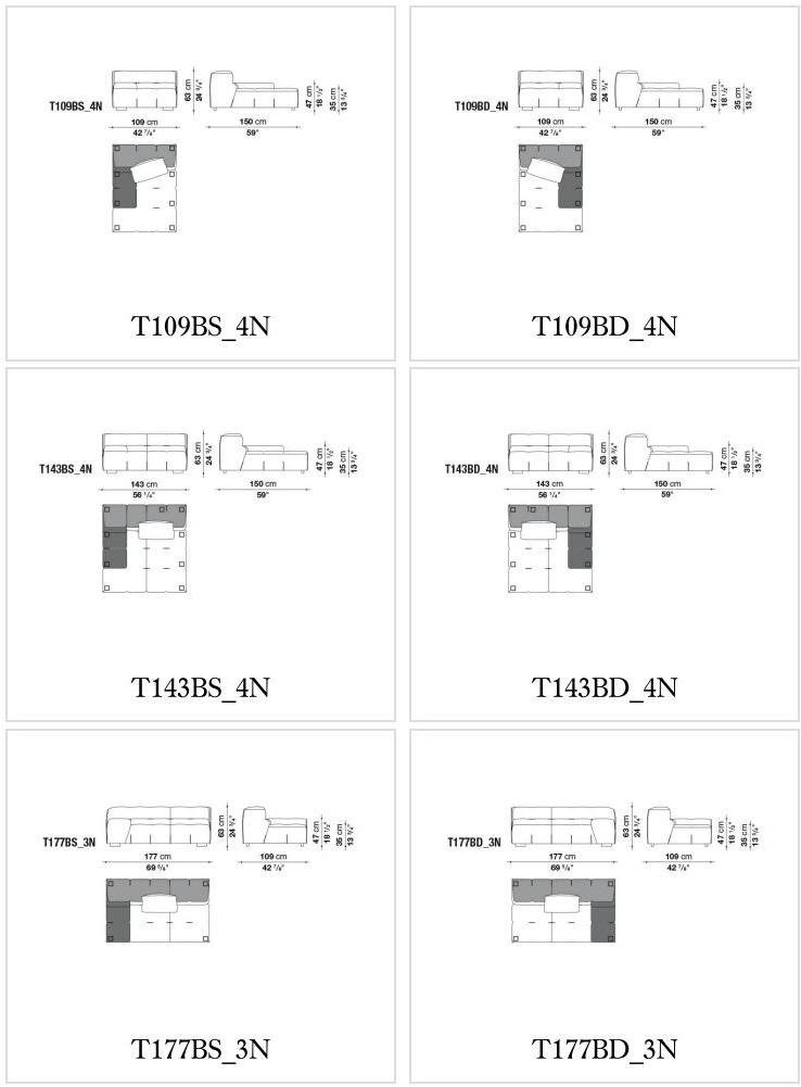 B&B Italia Модульный угловой диван из ткани Tufty-too sun-id-1506777 - Вид №5