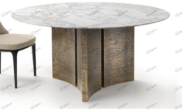 Marac Круглый обеденный стол из мрамора Etoile sun-id-1419044