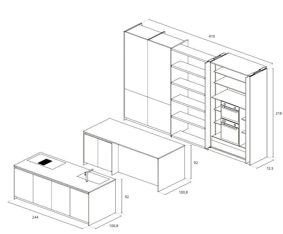 Встроенная кухня Febal Casa Origina ARCH-00133204 - Вид №7