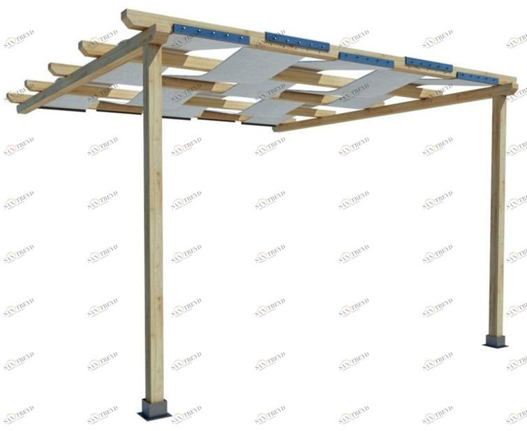 Zuri Design Пристроенная пергола в пихте  G-01-ppd1 / g-01-ppd2 
