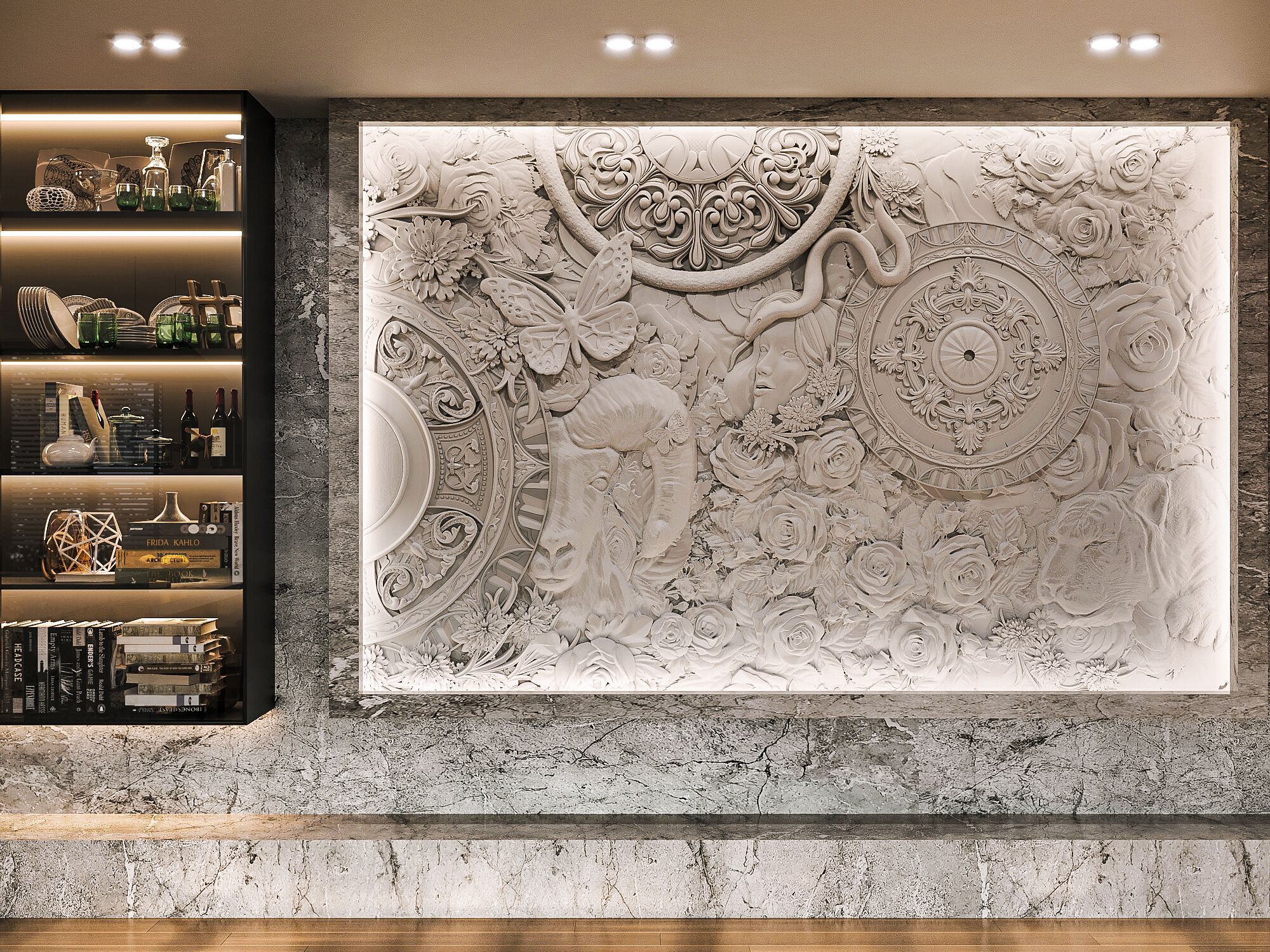 Трехмерная декоративная гипсовая панель WallDeco EDEN ARCH-00029840