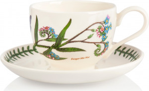 10595307 Portmeirion Чашка для завтрака с блюдцем Portmeirion Ботанический сад.Незабудка 280мл, фарфор Фарфор
