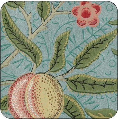 10579815 Pimpernel Набор подставок под горячее Pimpernel "Фрукты, синий фон" 10,5х10,5см, 6шт Пробка 