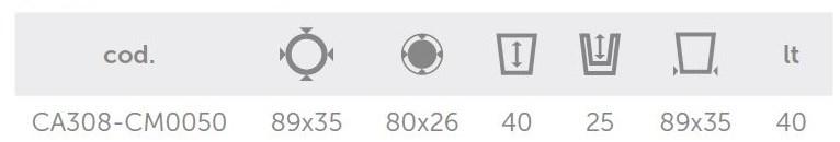 Lyxo Design Кашпо полиэтиленовое прямоугольное низкое  Ca308-cm0050  - Вид №2