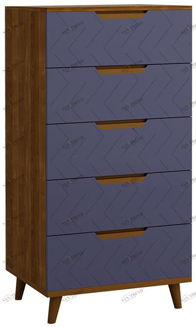 1428 Комод с 5 ящиками Сканди Сапфир R-HOME 4009266h_Сапфир