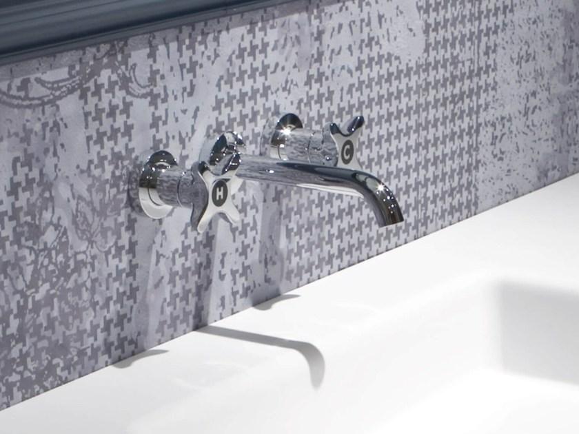 Antonio Lupi Design Смеситель для умывальника настенный на 3 отверстия Timbro Antoniolupi sun-id-1513970 - Вид №1