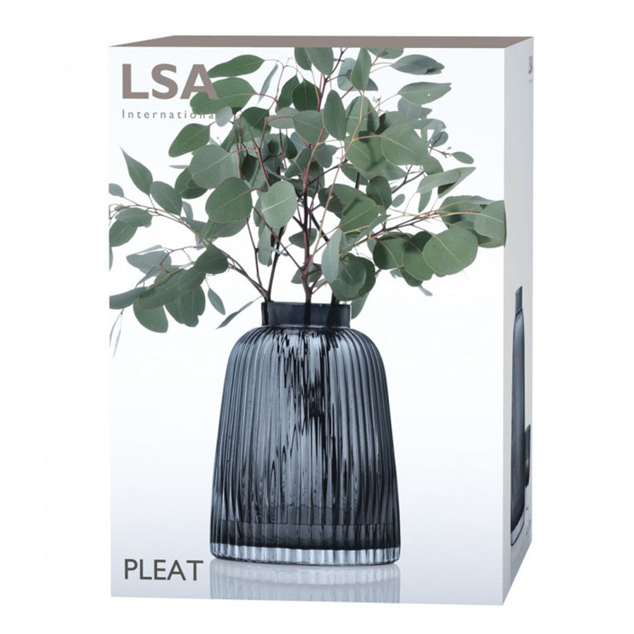G1399-26-847 Ваза pleat 26 см серая LSA International  - Вид №5