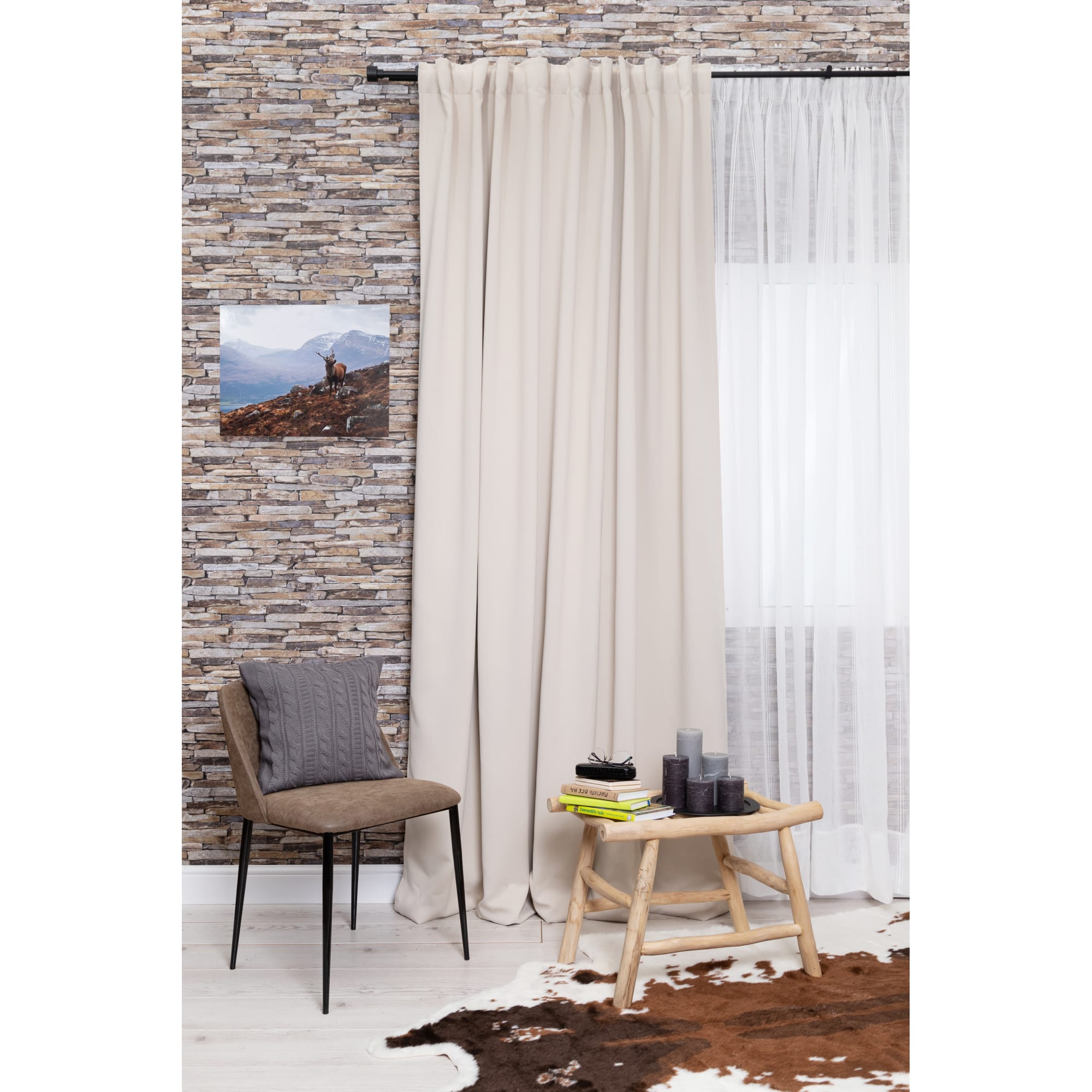 82018416 Свеча-столбик «Рустик», 7х8 см, цвет графит Santreyd  - Вид №3