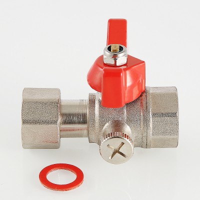 VT.807.N.0402 Кран шаровой для подключения манометра Valtec 1/2" x 1/4"  - Вид №8