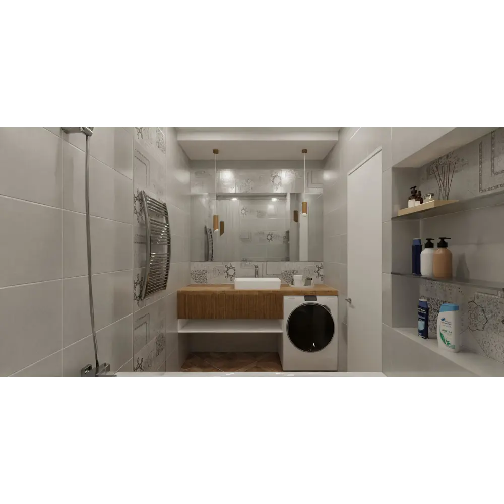 Плитка настенная Sheer Light 30x60 см 1.62 м² цвет серый 84299701 STLM-2182851 Santreyd - Вид №3